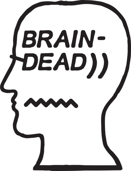 Brain Dead head logo Brain Dead head shaped logo